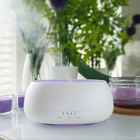 Diffuseur d'arômes 500 ml, humidificateur d'air ultrasonique, parfum léger et coloré